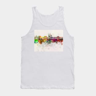 Angers skyline in watercolor background Tank Top